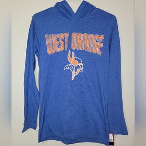 NWT West Orange High School Long Sleeved Hooded TShirt Size Small